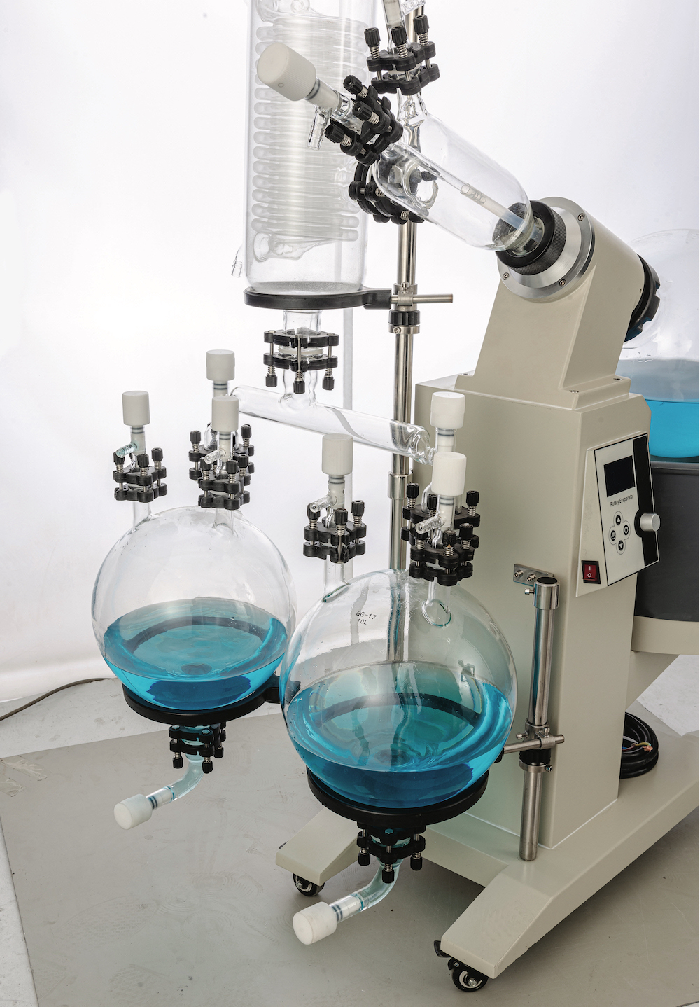 rotary evaporator | 20 litre | dual 10 litre receiving flasks | vertical water condensers