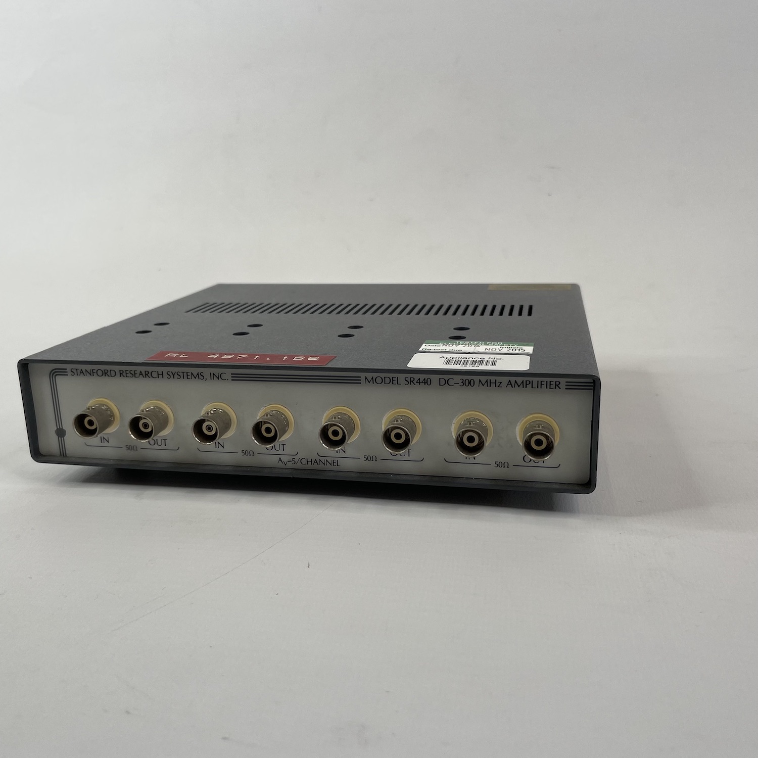 srs | sr440 | preamplifier | 4 channel | dc-300 mHz | stanford research systems