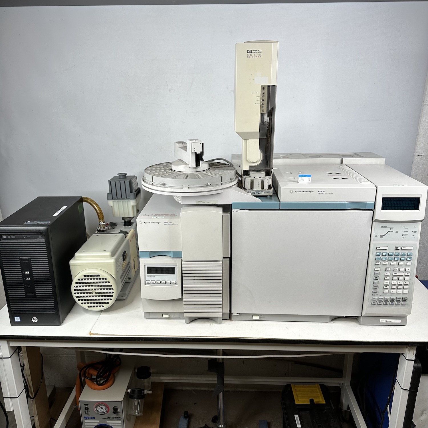 agilent | 6890n | 5973 | gcms | gas chromatography mass spectrometer